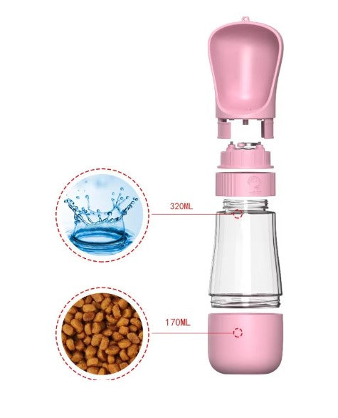 HydroHero™ 2 In 1 Portable Dog Water Bottle
